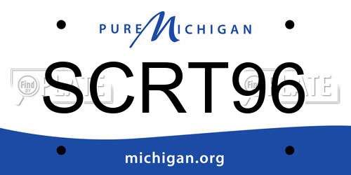 SCRT96 Michigan License Plate