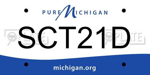 SCT21D Michigan License Plate