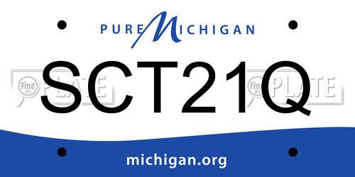 SCT21Q Michigan License Plate