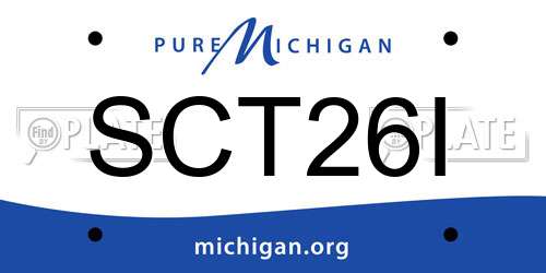 SCT26I Michigan License Plate
