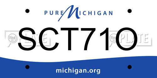 SCT71O Michigan License Plate