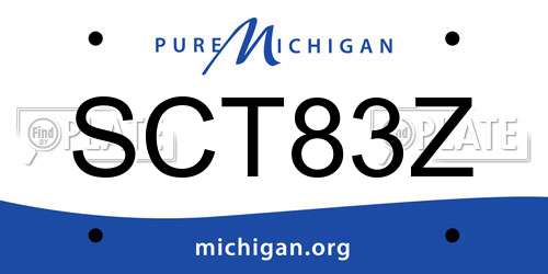 SCT83Z Michigan License Plate