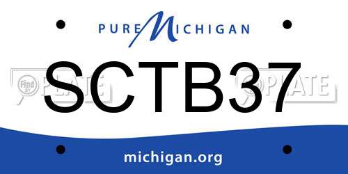 SCTB37 Michigan License Plate