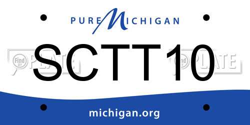 SCTT10 Michigan License Plate