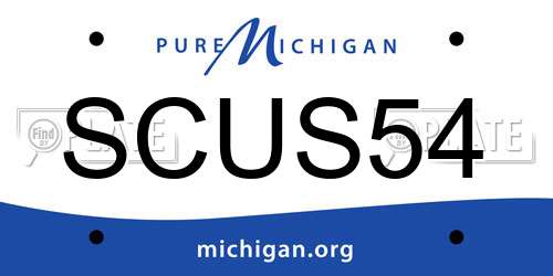 SCUS54 Michigan License Plate