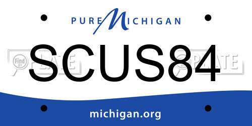 SCUS84 Michigan License Plate