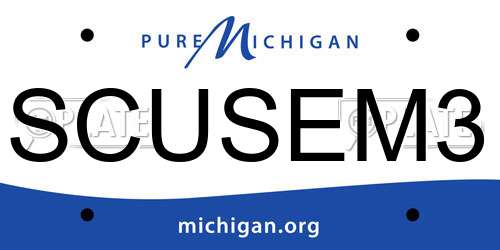 SCUSEM3 Michigan License Plate