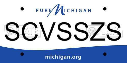 SCVSSZS Michigan License Plate