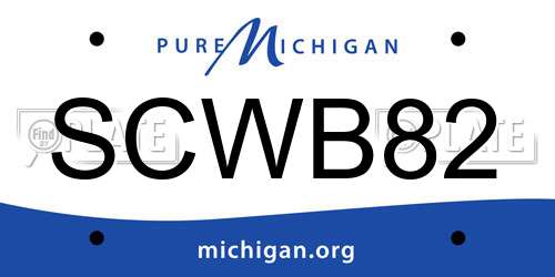 SCWB82 Michigan License Plate