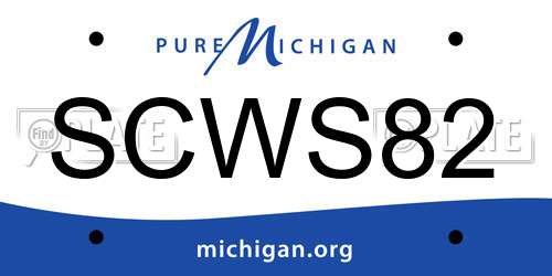 SCWS82 Michigan License Plate