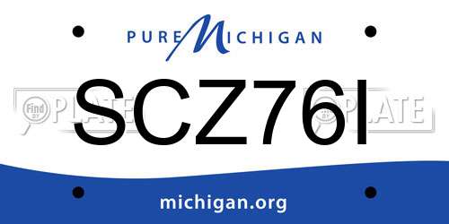 SCZ76I Michigan License Plate