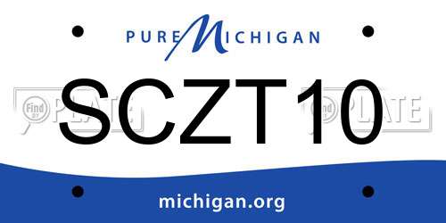 SCZT10 Michigan License Plate