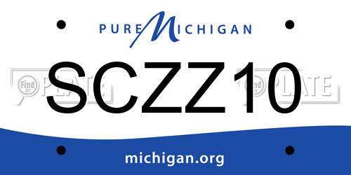 SCZZ10 Michigan License Plate
