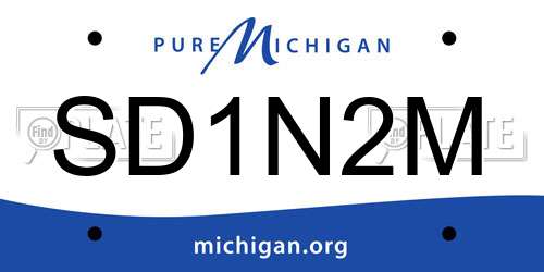 SD1N2M Michigan License Plate