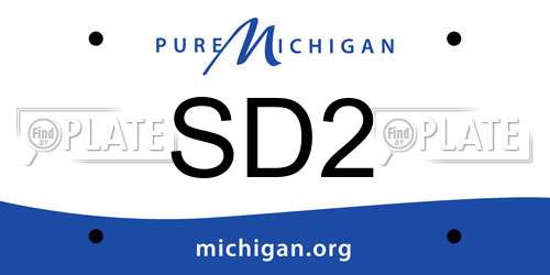 SD2 Michigan License Plate