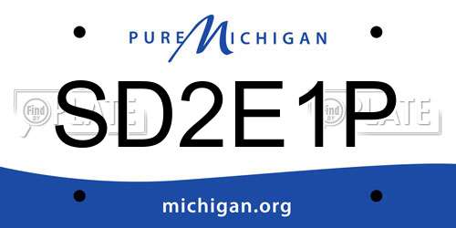 SD2E1P Michigan License Plate