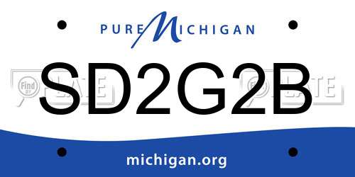 SD2G2B Michigan License Plate