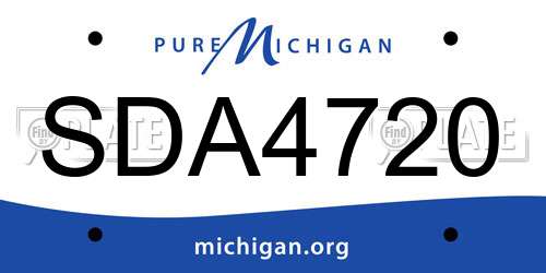 SDA4720 Michigan License Plate