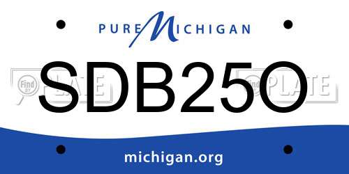 SDB25O Michigan License Plate