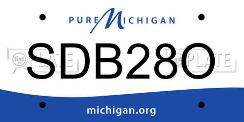 SDB28O Michigan License Plate