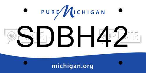 SDBH42 Michigan License Plate