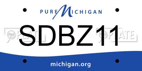 SDBZ11 Michigan License Plate