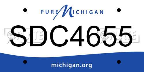 SDC4655 Michigan License Plate