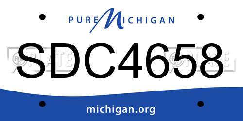 SDC4658 Michigan License Plate
