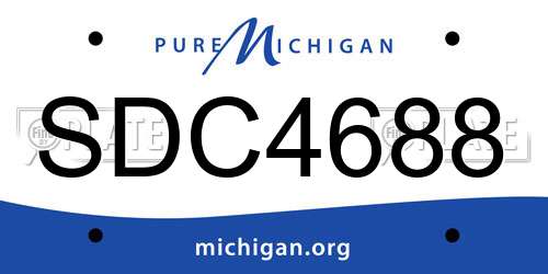 SDC4688 Michigan License Plate