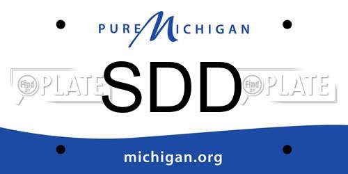 SDD Michigan License Plate