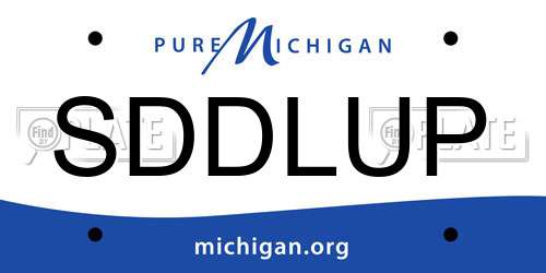 SDDLUP Michigan License Plate