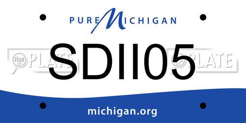 SDII05 Michigan License Plate