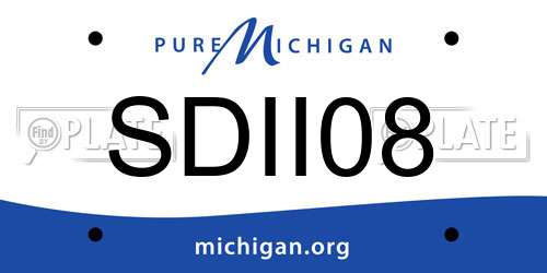 SDII08 Michigan License Plate