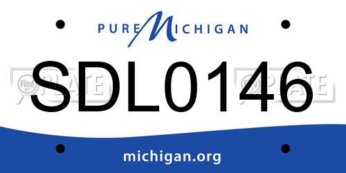 SDL0146 Michigan License Plate