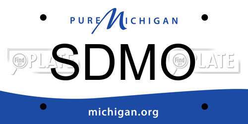 SDMO Michigan License Plate