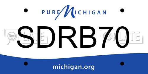 SDRB70 Michigan License Plate