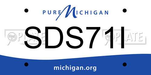 SDS71I Michigan License Plate