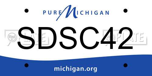 SDSC42 Michigan License Plate
