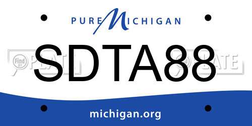SDTA88 Michigan License Plate