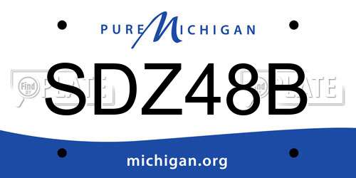 SDZ48B Michigan License Plate