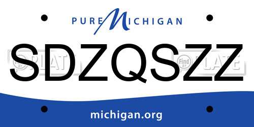 SDZQSZZ Michigan License Plate