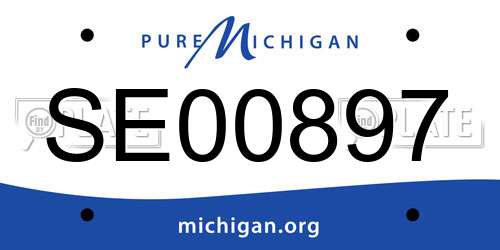 SE00897 Michigan License Plate