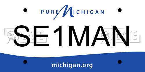 SE1MAN Michigan License Plate