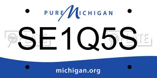 SE1Q5S Michigan License Plate