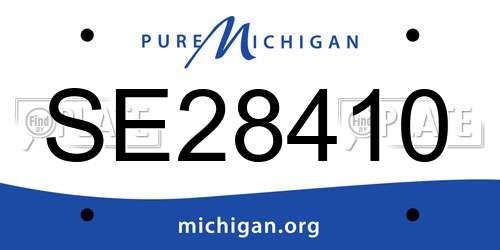 SE28410 Michigan License Plate