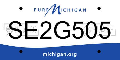 SE2G505 Michigan License Plate