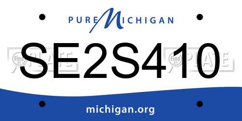 SE2S410 Michigan License Plate