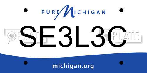SE3L3C Michigan License Plate