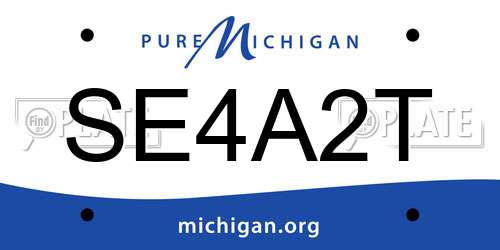 SE4A2T Michigan License Plate