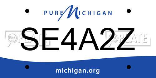 SE4A2Z Michigan License Plate